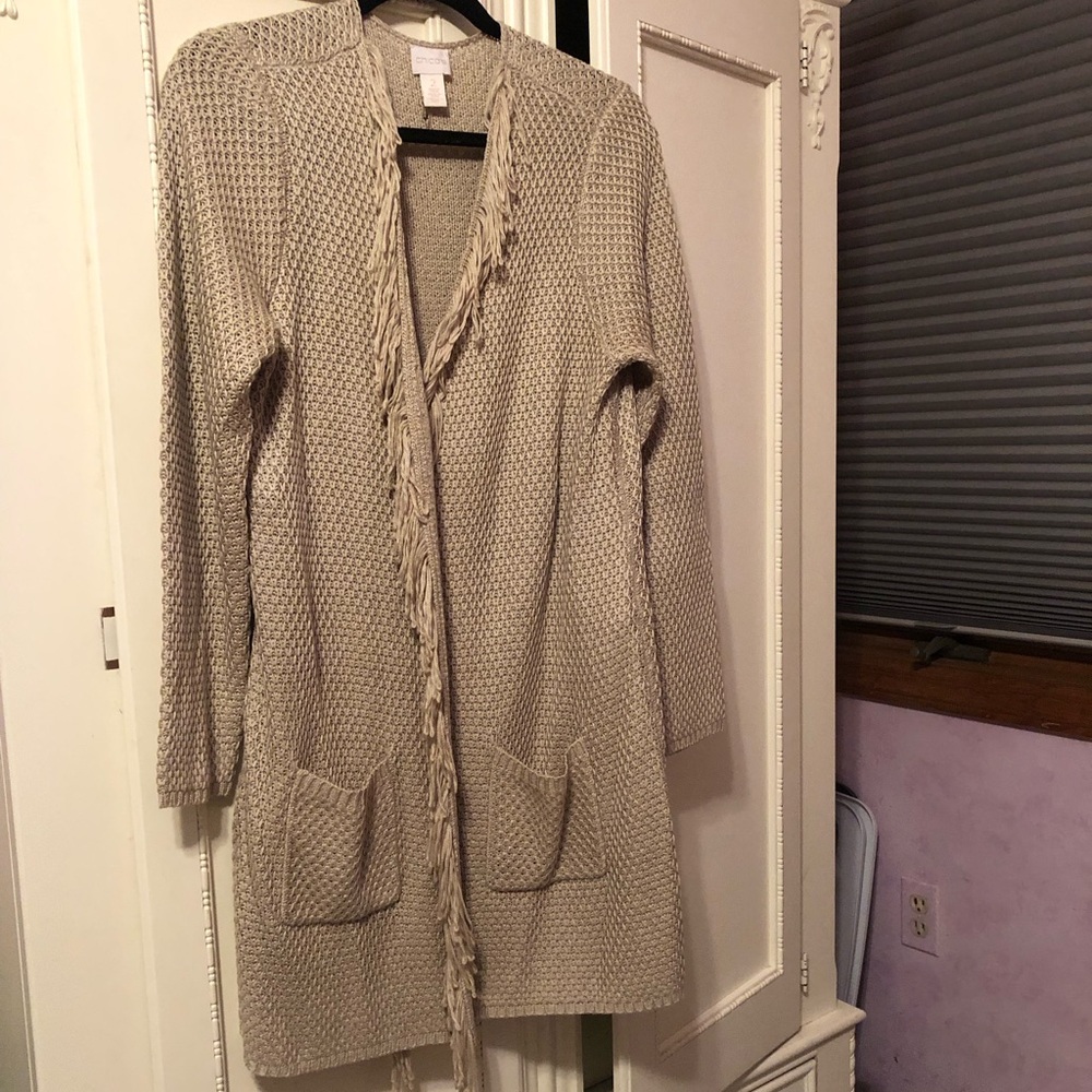 Chicos long knit sweater